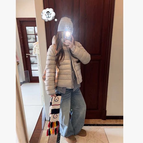 排骨羽绒服！明星产品~三星白鸭绒~轻量又保暖~羽绒服连帽外套