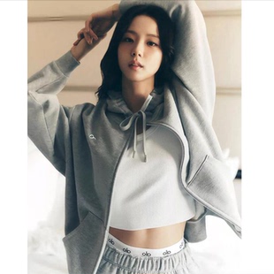 当红炸子鸡！JISOO金智秀同款~400g毛圈~全拉链连帽开衫卫衣3色