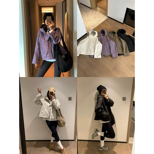 软壳冲锋衣！加绒加绒！小A字版型~游牧灰防风防雨连帽冲锋衣外套