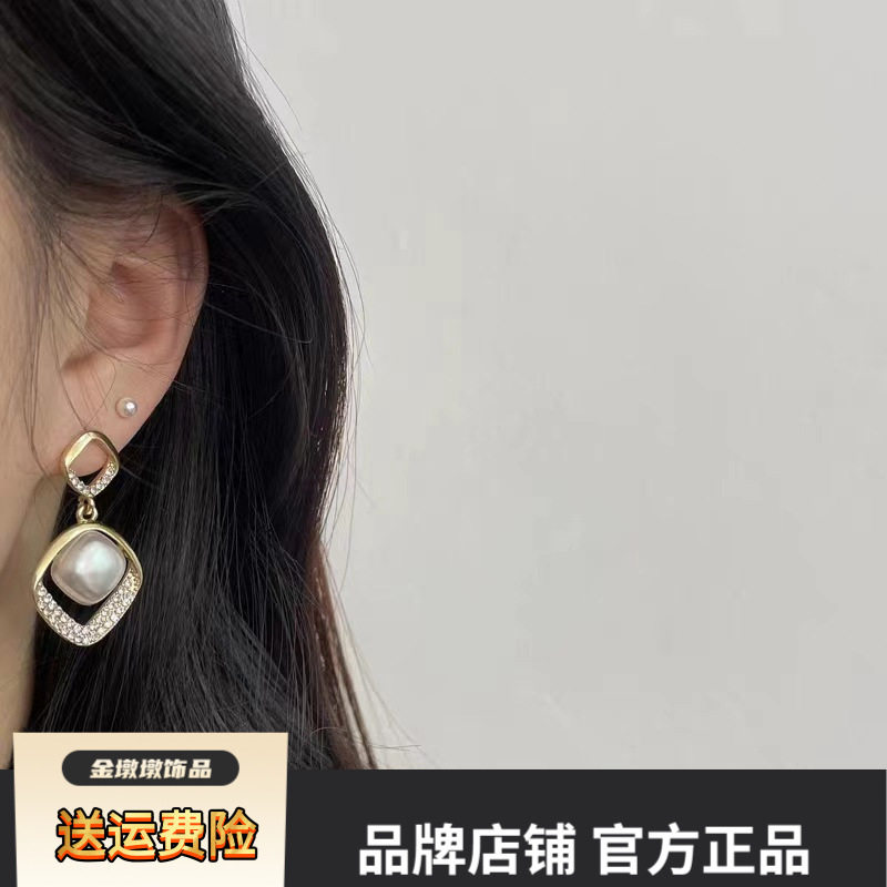 高级感轻奢气质耳环女S925银针几
