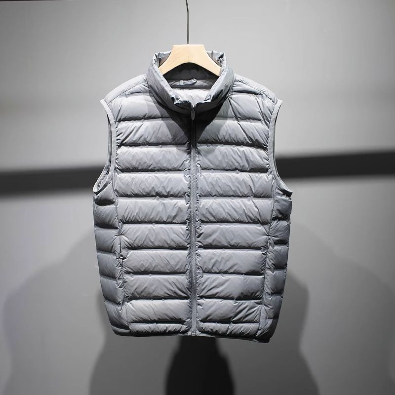 秋冬款中青年男装马夹羽绒棉马甲男轻薄背心冬季坎肩加肥大码外套