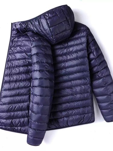 新款男士羽绒棉服大码保暖连帽轻薄中青年立领休闲百搭外套潮