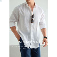 【 French Raindrop Linen 】 Summer 100% linen high-end long-sleeved shirt, casual breathable shirt for men, thin style thumbnail 5