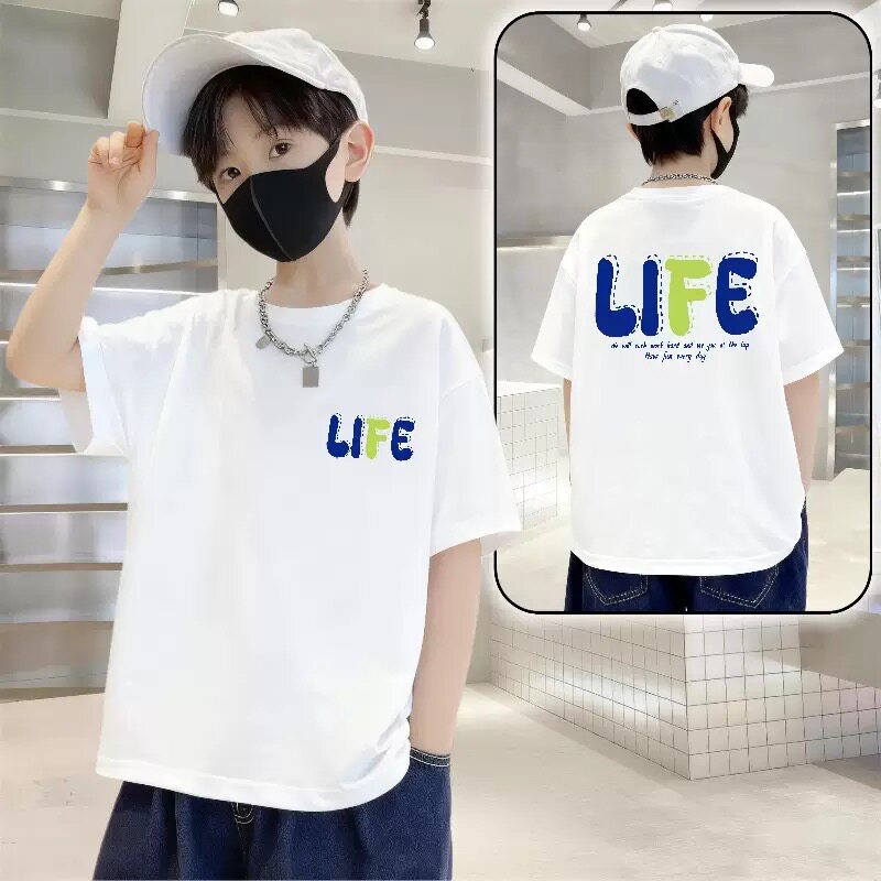 男童短袖t恤2026新款夏季儿童装男孩中大童宽松休闲半袖纯棉洋气t