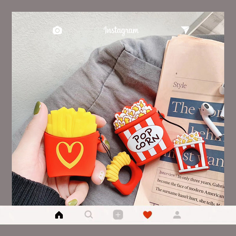 爱心薯条零食苹果AirPods保护套无线蓝牙耳机壳女airpods2耳机盒在类目 3C数码配件, MP3/MP4配件, 耳机配件中 - 来自Buy2taobao.com提供专业的淘宝代购服务