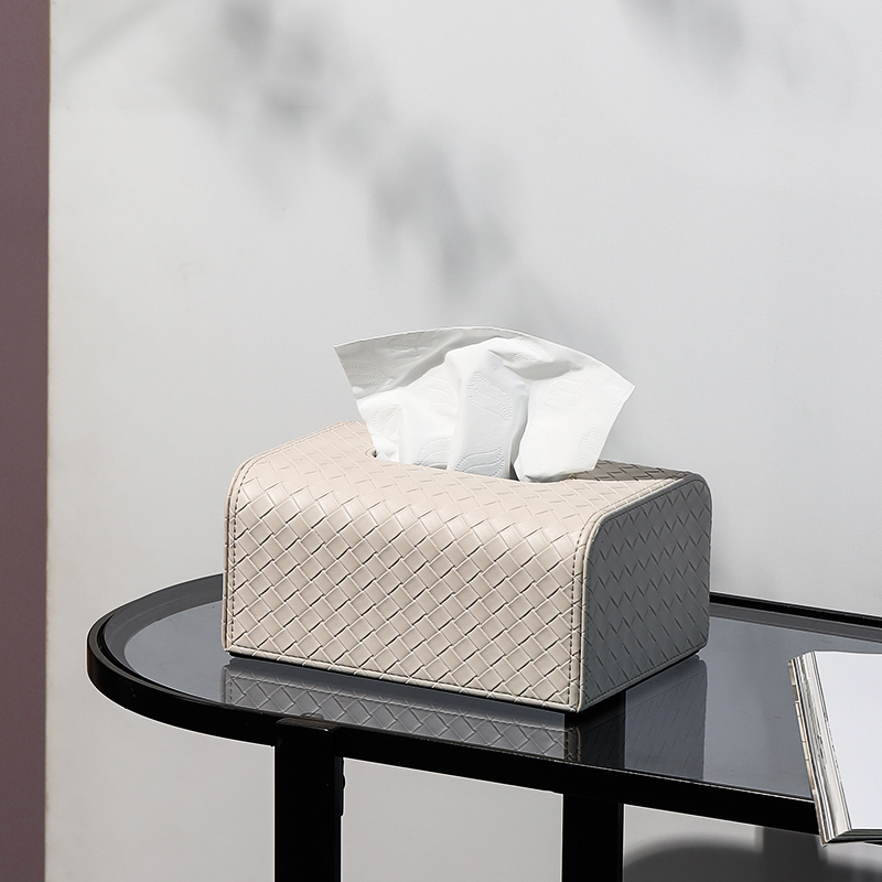 创意皮质客厅茶几纸巾盒