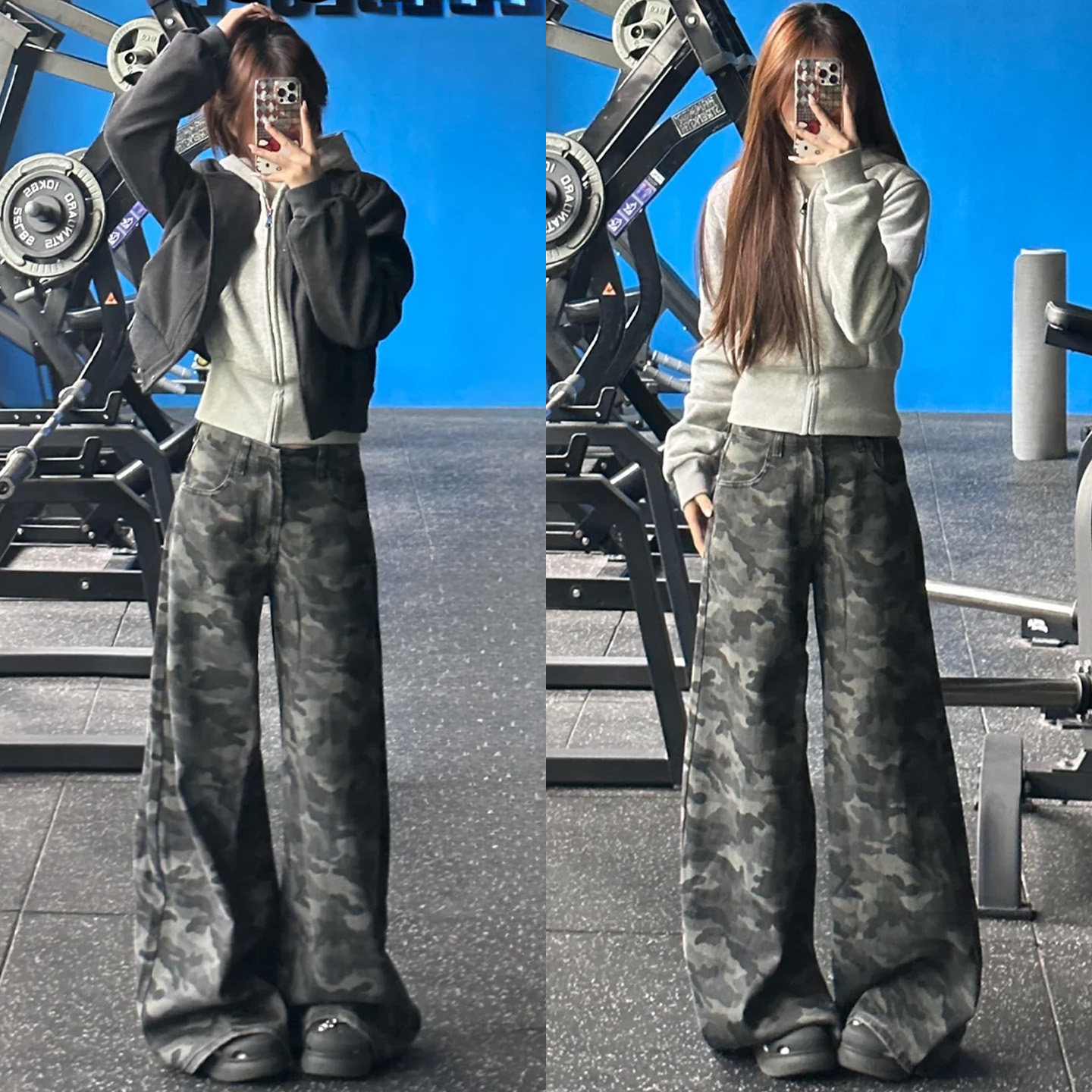 韩系加绒连帽正肩卫衣女秋冬修身收腰短款外套时尚简约风百搭上衣