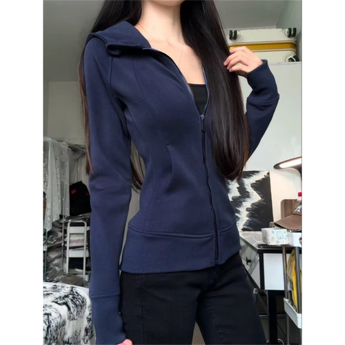 韩系穿搭外套正肩收腰修身上衣女
