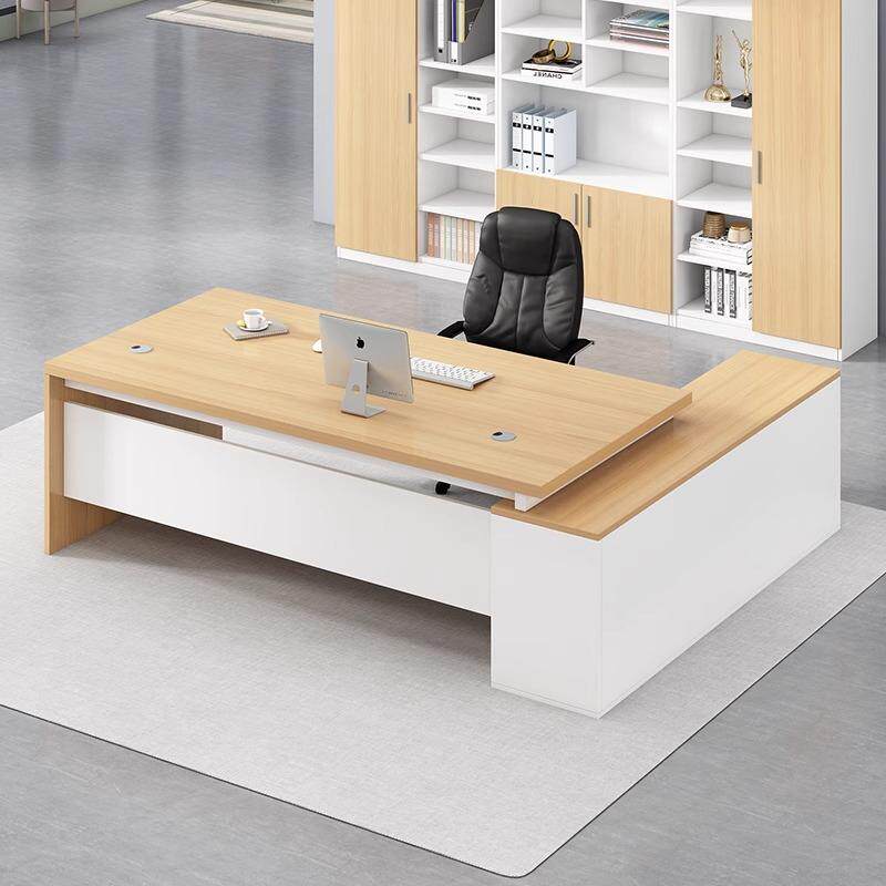 办公桌老板桌闲鱼二手办公室家具旧货市场入口大班台办公桌椅组合