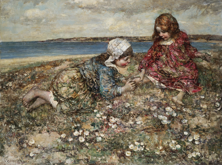 K277【英国】何耐尔（Edward Atkinson Hornel）油画资源网传图库