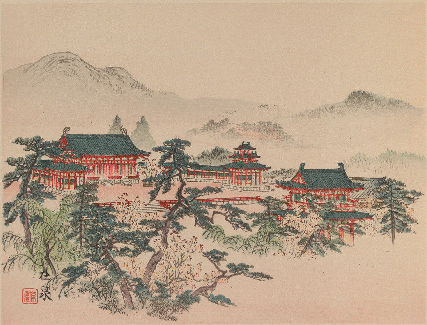 a466【日本】铃木松年等多人平安名胜日本名胜古迹美术电子图库