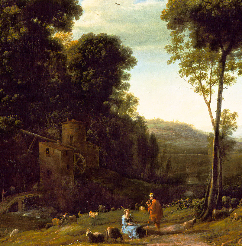 t099【法国】克劳德·洛兰(claude lorrain)绘画喷绘印刷装饰图库