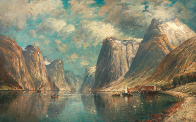 A324【奥地利】（Adolf Kaufmann）风景美术装饰艺考绘画高清图库