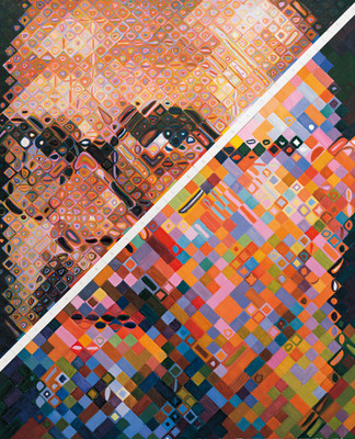 K858【美国】查克·克劳斯（Chuck Close）绘画网传图库