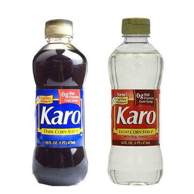 美国进口卡欧（柔）KARO DARK CORN SYRUP清淡黑色玉米糖浆473ml