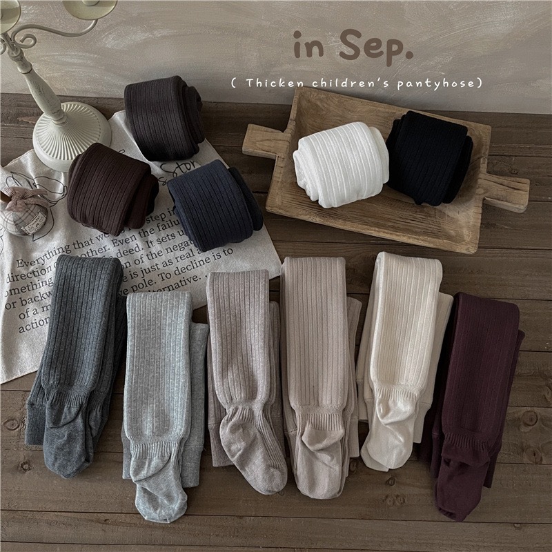 【加绒】儿童韩版纯色打底裤冬季保暖加厚锁温抗寒连裤袜