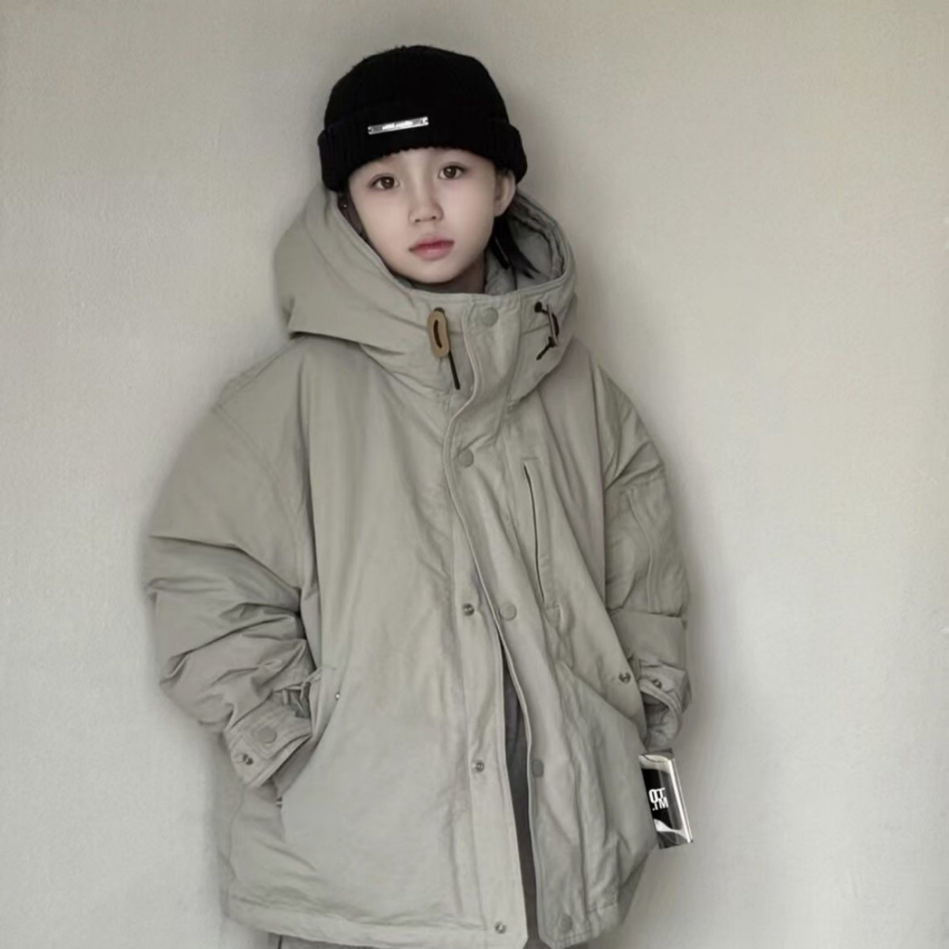 男女童工装羽绒棉服加厚保暖棉袄