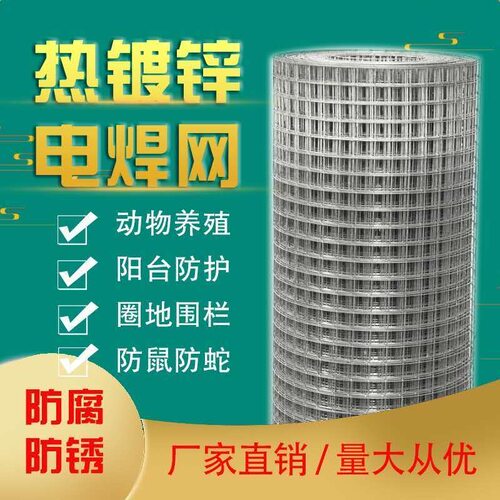 热镀锌电焊网镀锌铁丝网电焊网片养殖网钢丝防护栏家用防鼠小孔网 - 封面