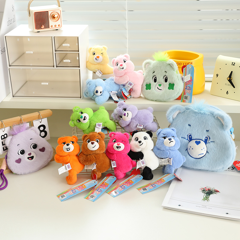 爱心小熊多功能冰箱贴磁吸留言贴彩虹熊零钱包女生斜挎包生日礼物