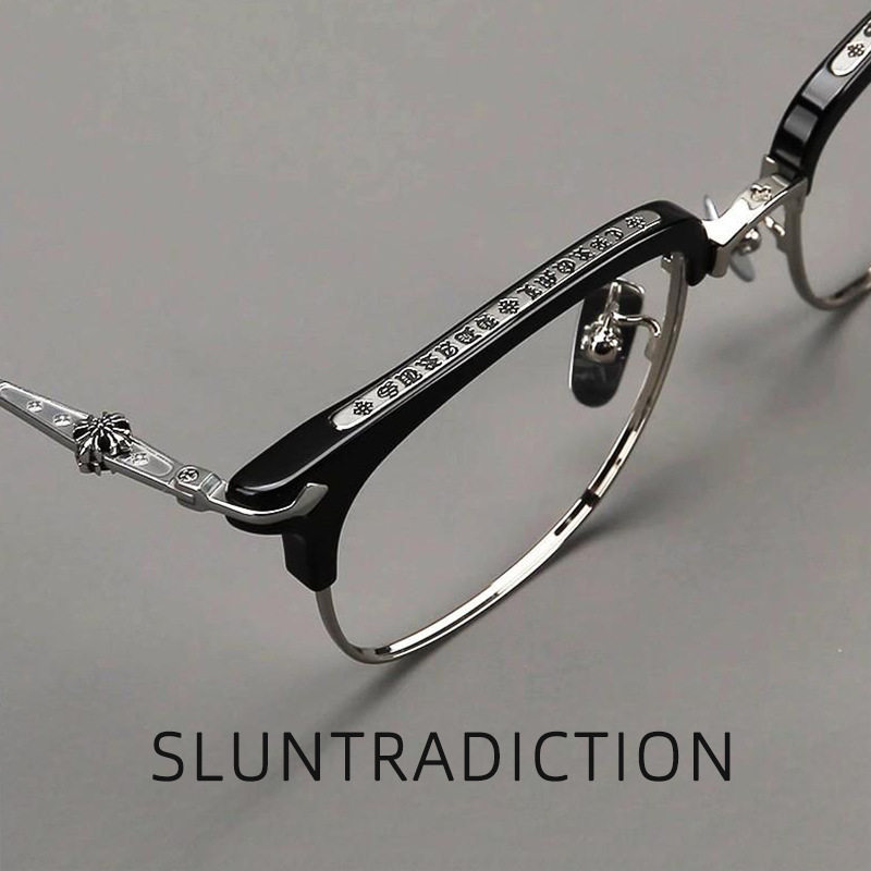 150大脸镜框薛之谦同款精雕复古眉毛眼镜架近视男SLUNTRADICTION