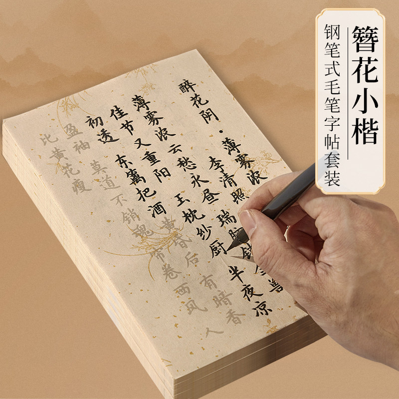 簪花小楷字帖钢笔式毛笔专用书法初学者入门临摹套装练字帖成年软笔