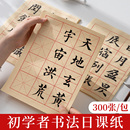 300張毛筆字練習紙小學生書法專用日課紙宣紙初學者小楷練字紙半生熟米字格作品紙行書楷書毛邊紙練毛筆字紙