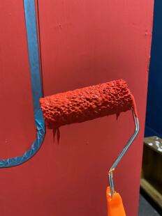 红色内外墙通用防水弹性拉毛艺术肌理漆凹凸不平毛躁质感仿古涂料