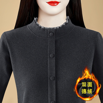 半高领一体绒打底衫超舒服保暖衣