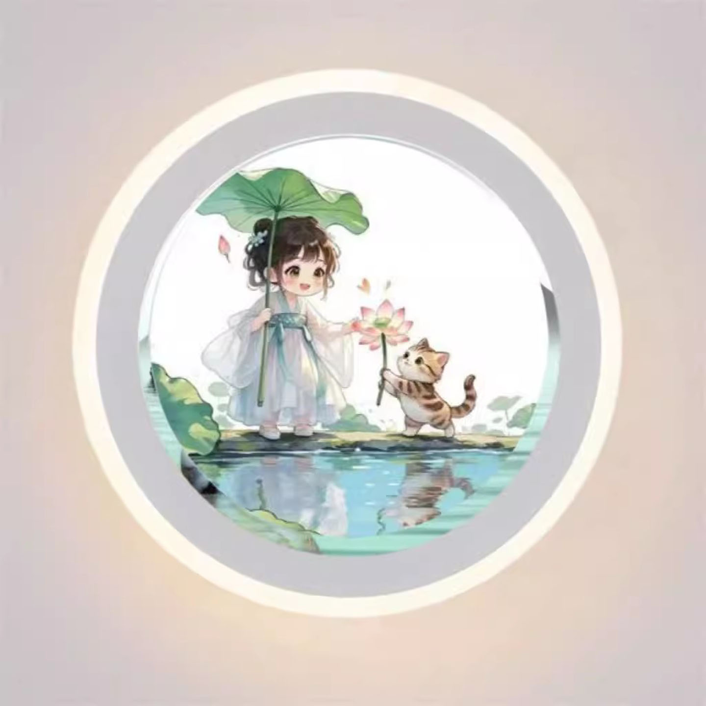 卧室床头壁画灯led现代中式创意个性客厅过道走廊沙发背景墙壁灯