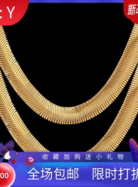 欧美男士配饰镀金现货蛇骨链