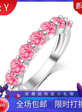 新款 亚马逊爆款 ins 风 澳宝圆形戒指欧珀戒指跨境专供