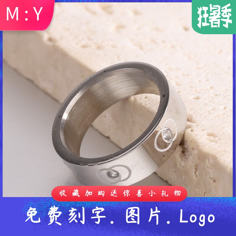 欧美ins个性简约双圈O字环绕镶钻
