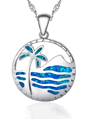 海洋风进口opal欧泊澳宝椰树海浪