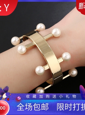 珍珠女士ol风开口韩国手饰品