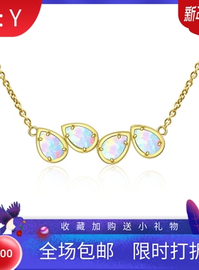 新款亚马逊 ins 夏威夷澳宝水滴项链夏日欧珀项链
