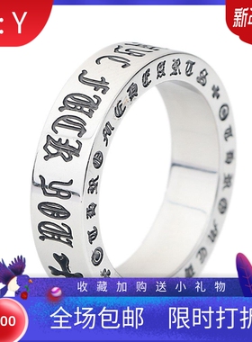 新款欧美7MM做旧复古罗马字母数字ins304钛钢戒指不锈钢指环 厂家