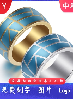 欧美百搭蓝色钛钢22MM滴胶男女不