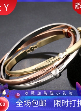 韩版锆石多圈百搭手环明星同款