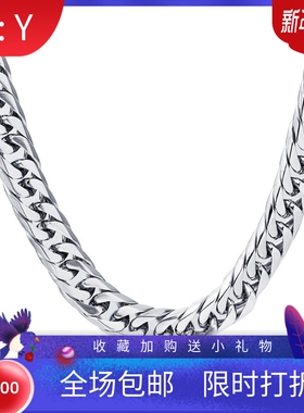 新款厂家 欧美个性4MM嘻哈HapRap街头时尚个性项链古巴链钛钢项链