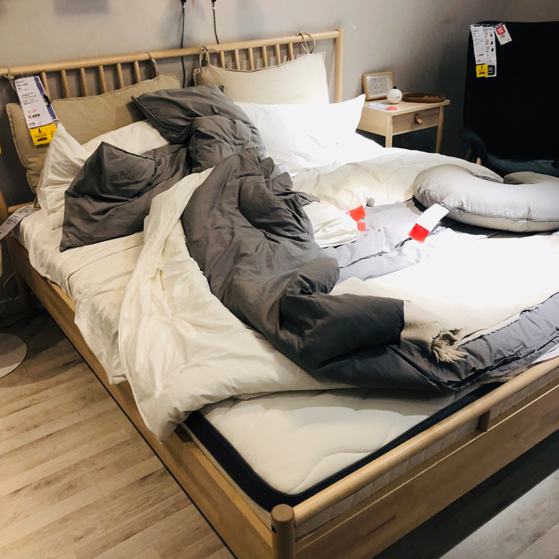 宜家床代购约纳斯床架桦木实木双人卧室简约北欧美式成人国内正品