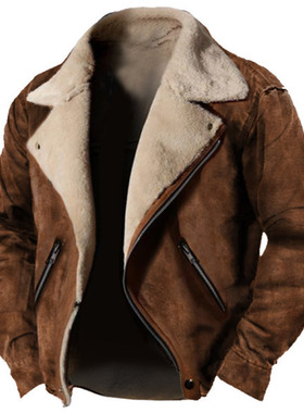 独立站古潮经典翻领夹克男