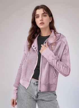 Little-F-resh-Women Popular Hoodie爆款小清新流行拉链连帽衫女