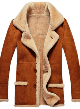 Original ecological faux fur coat men冬季原生态仿皮草男大衣