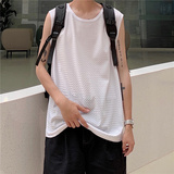 夏款男运动汗网眼背心汗衫冰丝透气速干无袖坎肩T恤T7818P20，男装背心/马甲，星座1013-1