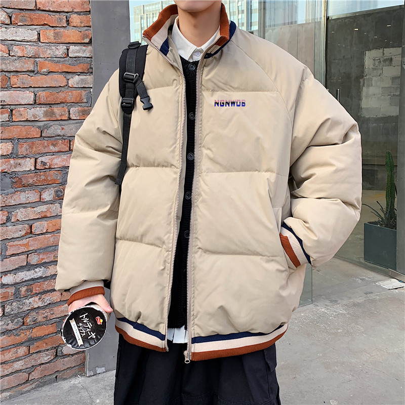 冬款男棉衣字母印花棒球立领加厚保暖面包棉服休闲外套Y226,男装棉衣,星座1013-1
