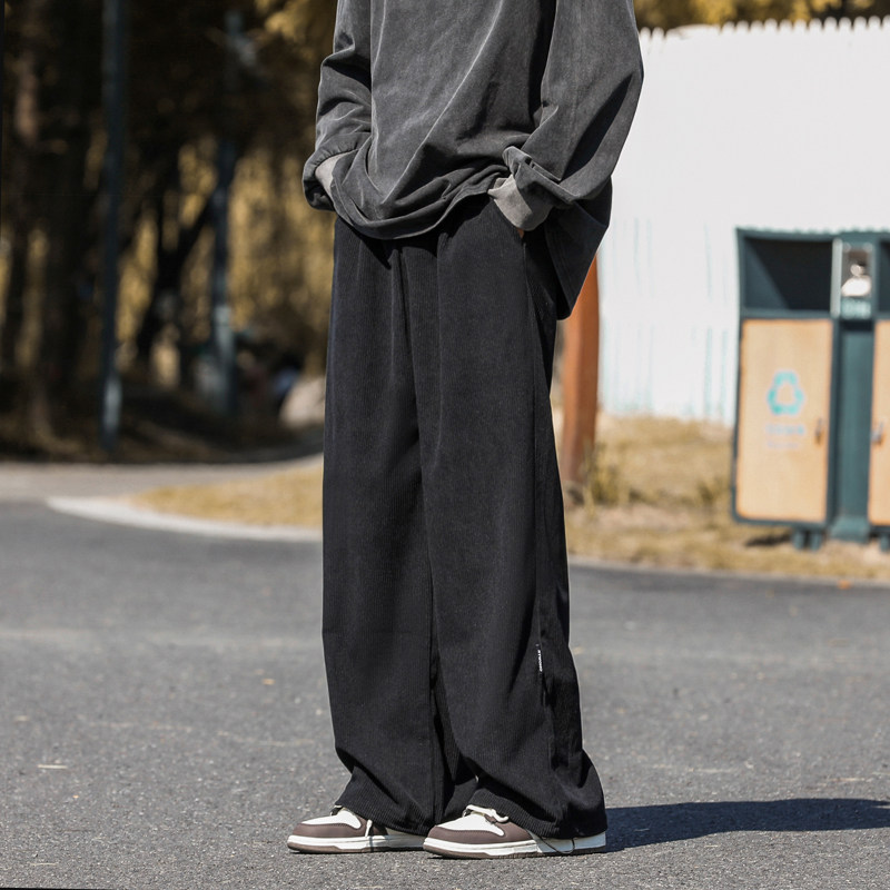 高品质秋款男休闲裤灯芯绒小贴标抽绳束脚休闲长裤h72,男装休闲裤,星座1013-1