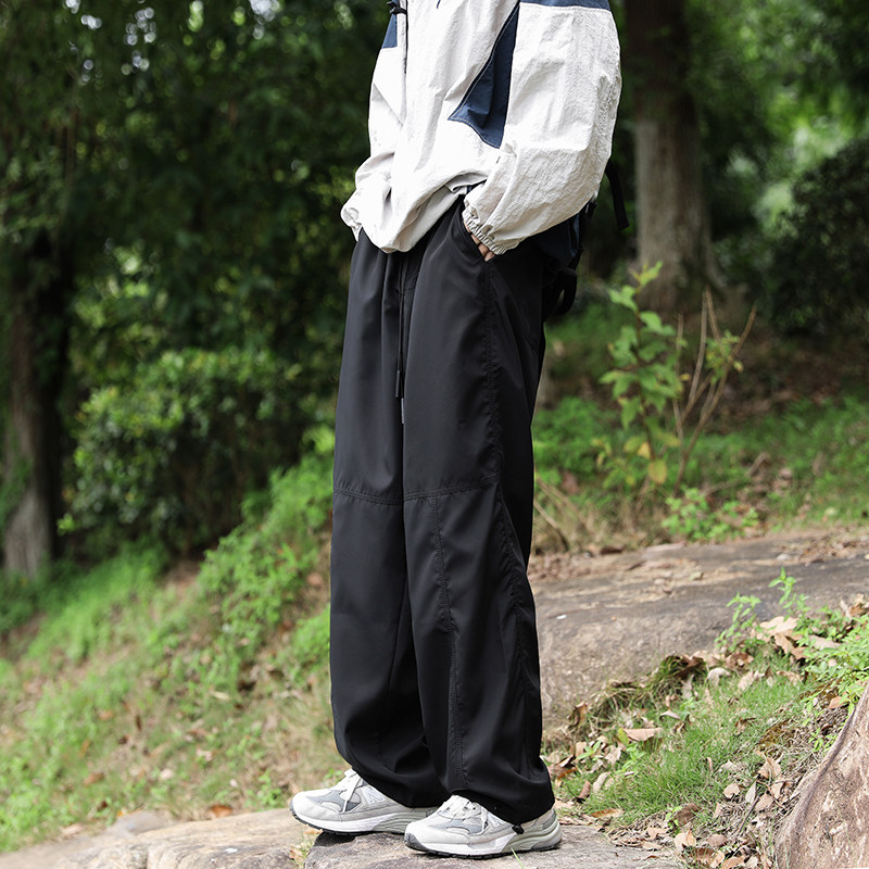 港风秋款男休闲裤工装拉链抽绳束脚冲锋裤h2903P38,男装休闲裤,星座1013-1