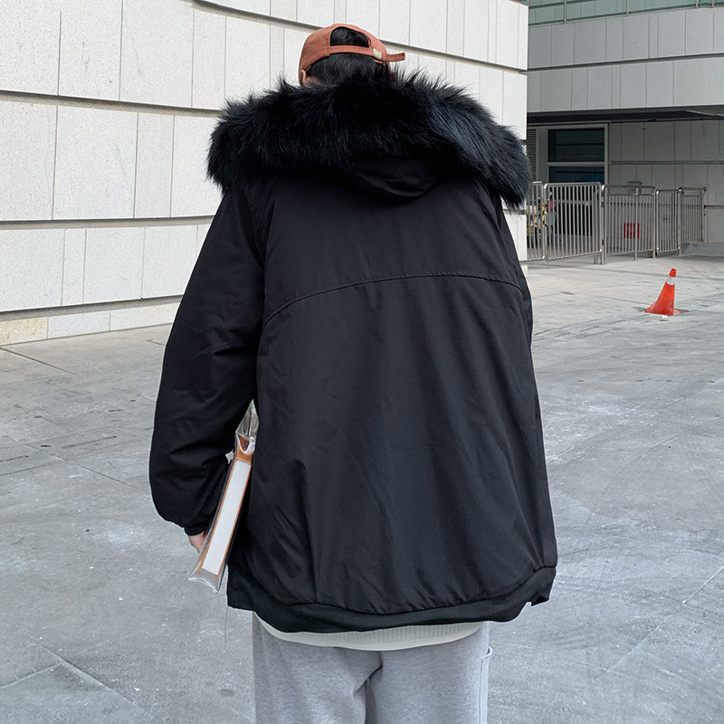 港风冬款男棉衣连帽毛领纯棉加绒加厚保暖棉袄外套Y9905,男装棉衣,星座1013-1
