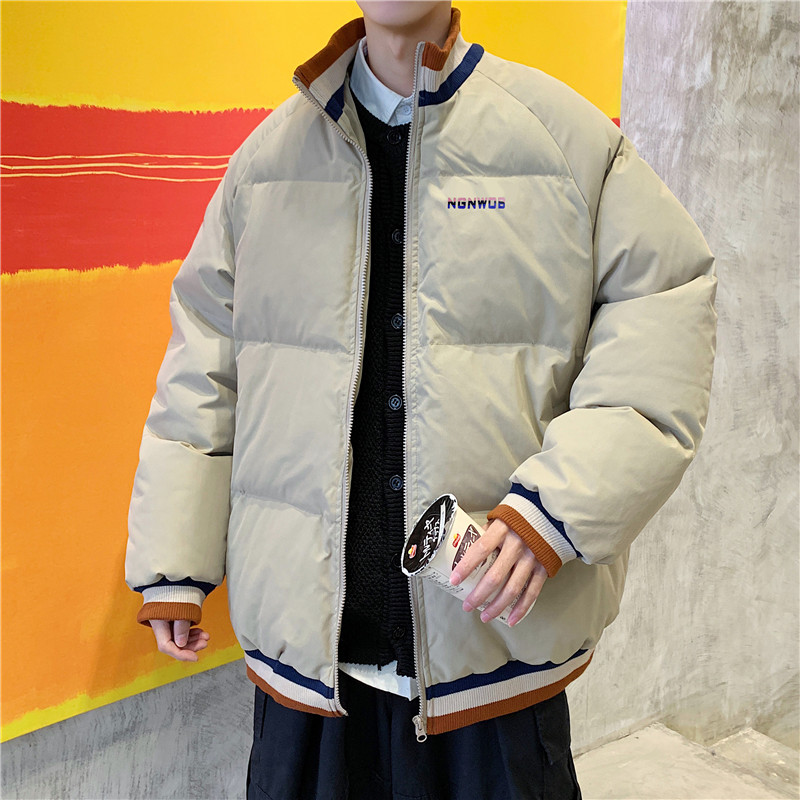冬款男棉衣字母印花棒球立领加厚保暖面包棉服休闲外套Y226图片