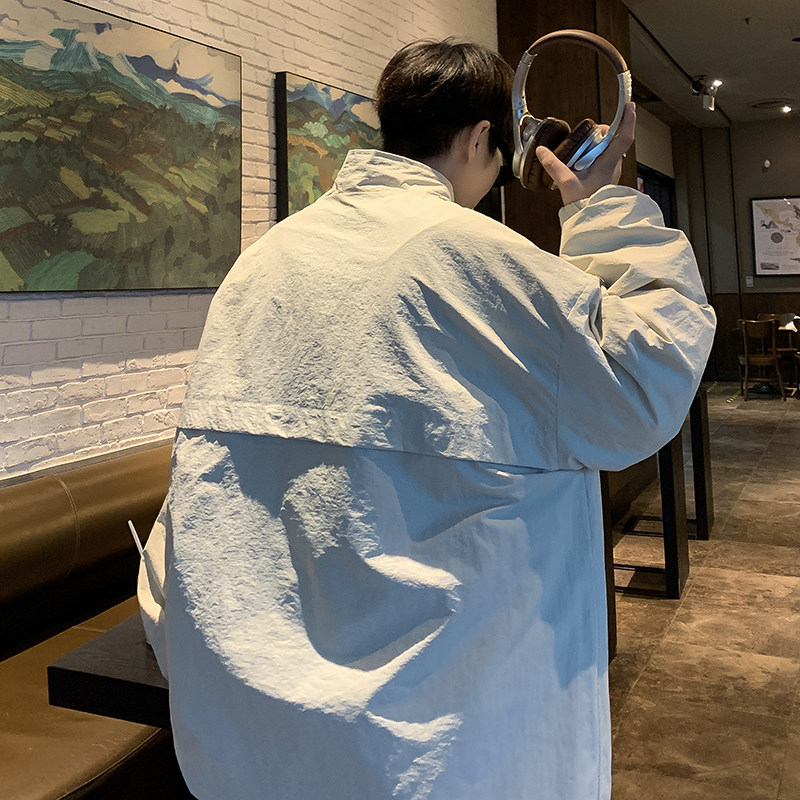 港风秋款男夹克立领复合邹刺绣冲锋衣外套JK9266P55,男装夹克,星座1013-1